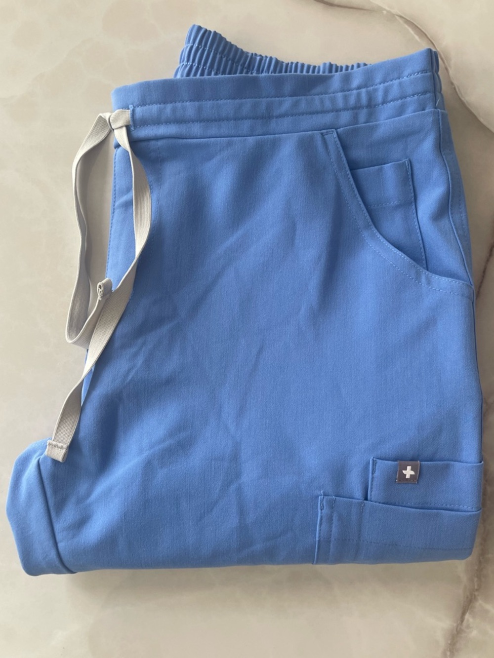FIGS Women’s Technical Collection Straight-Leg Scrub Pants in Blue